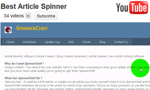 Video demos of all the article spinning techniques and features of SpinnerChief